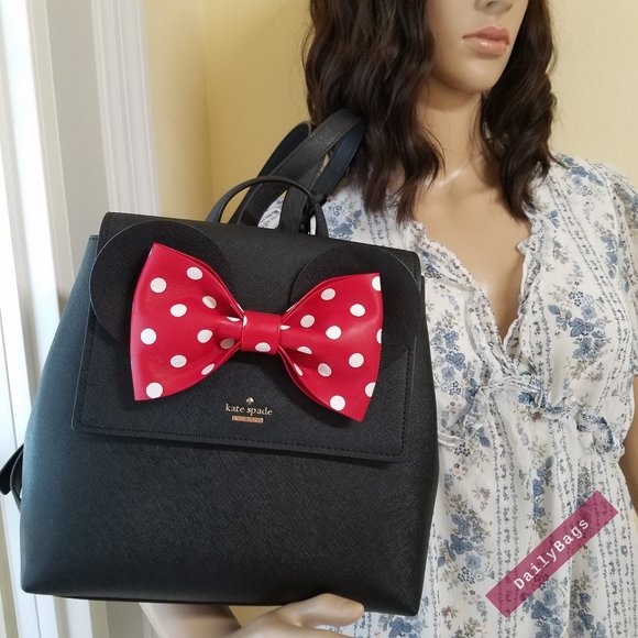 KATE SPADE MINNIE MOUSE DISNEY BLACK BACKPACK - Picture 3 of 15